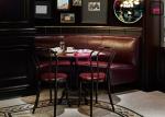 Leather Cafe Bench Restaurant Sofa Set Custom Round Banquette For Five Start
