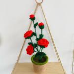 New Creative Luxury Handmade Crochet Knitting Plants Flowers Handicraft Home