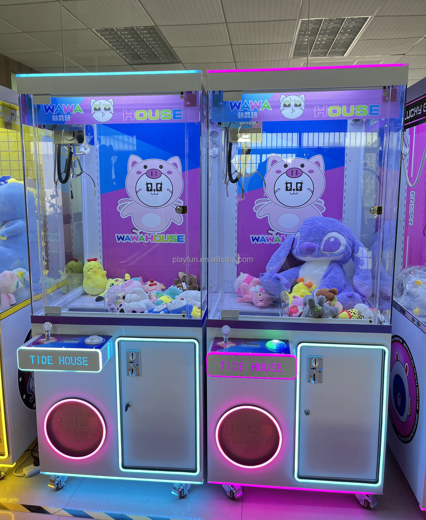 Playfun Customized Doll Claw Machine Coin Operated Game Machine 710 Cheap Plush Toy Claw Crane Machine