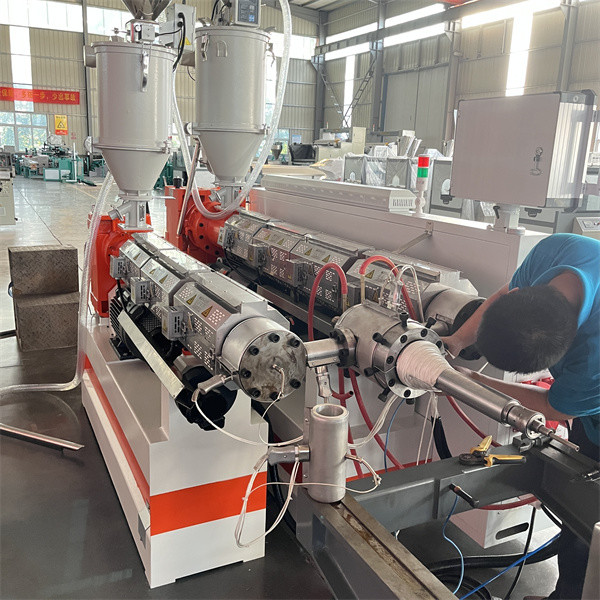 PP PE EVA PVC PA Corrugated Pipe Extrusion Line Double Wall