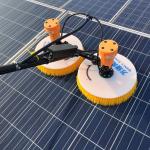 Mobile Style Double-Disc Spin Brush for High Speed Cleaning Solar Panels