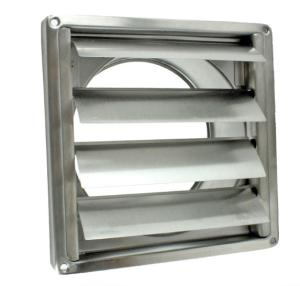 Wholesale Metal AC Vent Cap Square Louvered Vent Hood 4 '' Wall Mounted from china suppliers