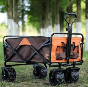 Wholesale Collapsible Folding Beach Wagon for Outdoor Garden Camping 15LBS Capacity Four Wheels from china suppliers