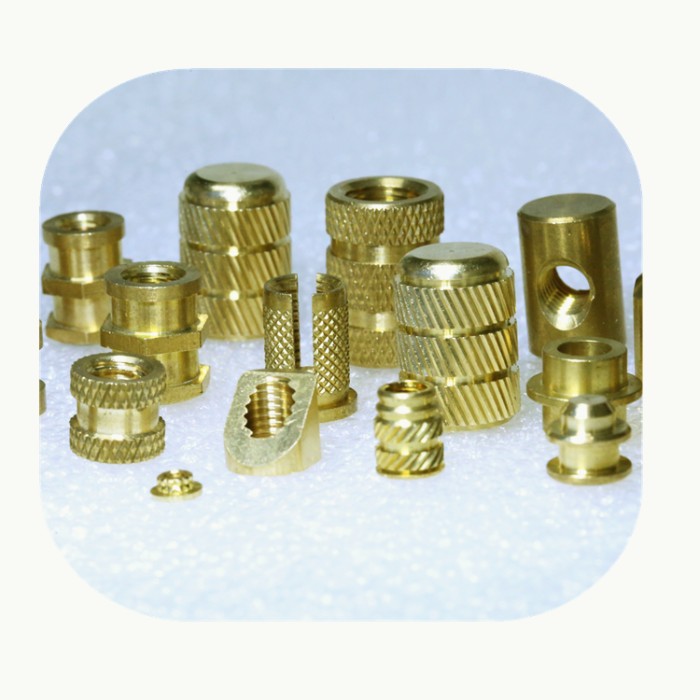 Customized Threaded Brass Knurled Insert Nut For Plastics