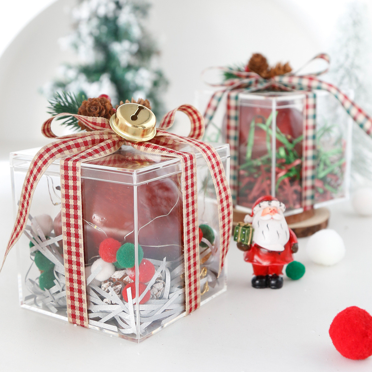 CHRISTMAS LATTICE RIBBON GIFT BOX PACKING RIBBON HANDMADE DIY BOW RIBBON POLYESTER RIBBON