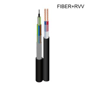 Wholesale 250μM Power Hybrid Fiber Optic Cable PE Sheath Composite Black Coaxial from china suppliers