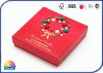 Red 157gsm Coated Paper Gift Box With Acrylic Diamond Decorated