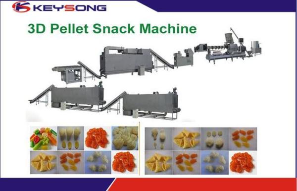 Indutstrial Snack Food Extruder Machine , High Performance 3d Pellet Snack