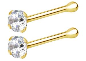 Wholesale 7mm 14k Gold Nose Ring , Non Irritating Nose Piercing Jewelry OEM from china suppliers