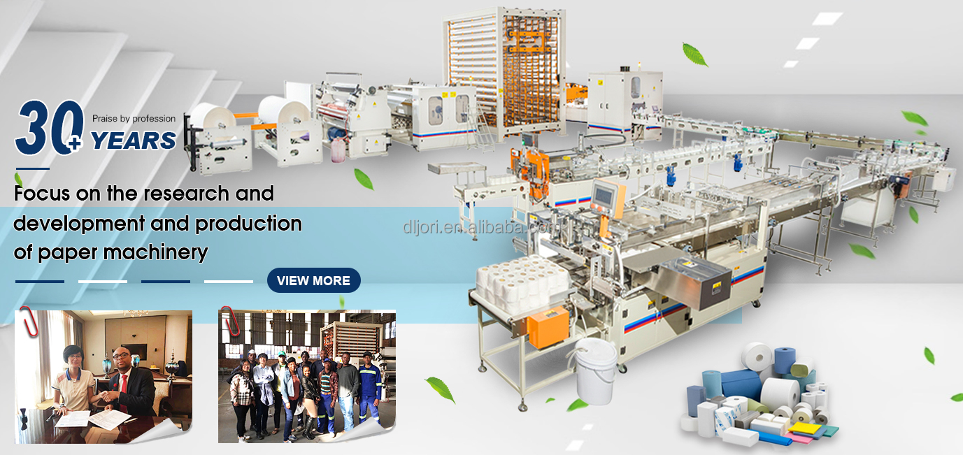 Full Automatic Glue Embossing Paper Log Accumulator Roll Making And Packing Machine Line