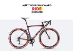 Black Red SHimano SORA 18 Speed Road Bike 9.6kg With 700C Wheel