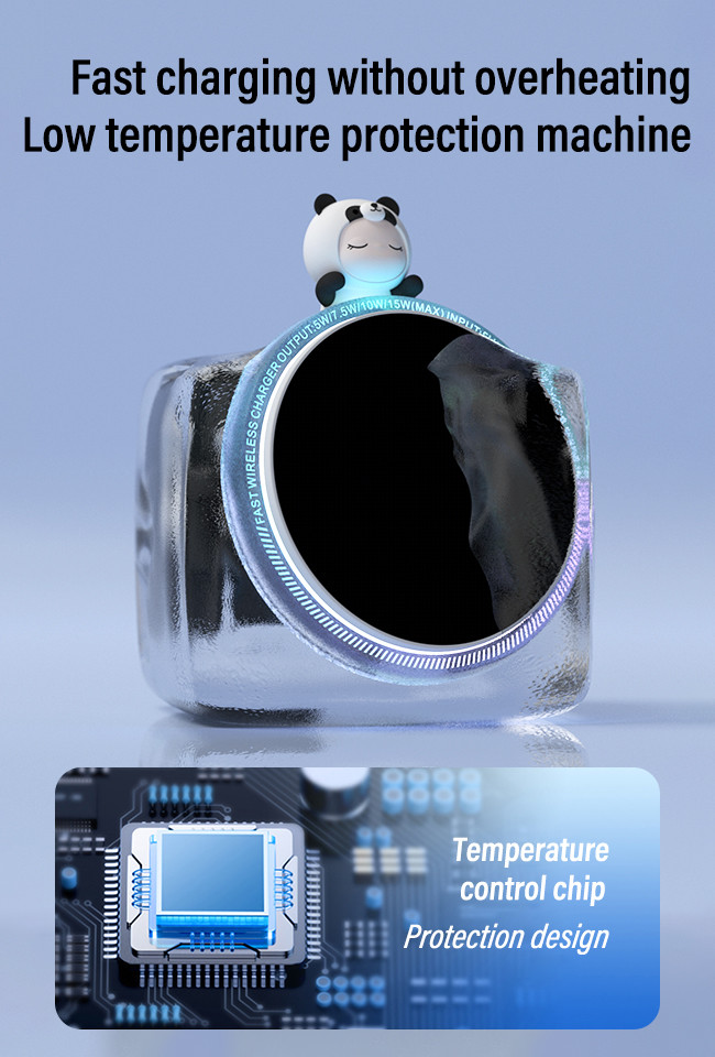 Iphone Wireless Charger Crystal Ambient Light Design Magnetic Stable Car Charging Fast One Hand Operation