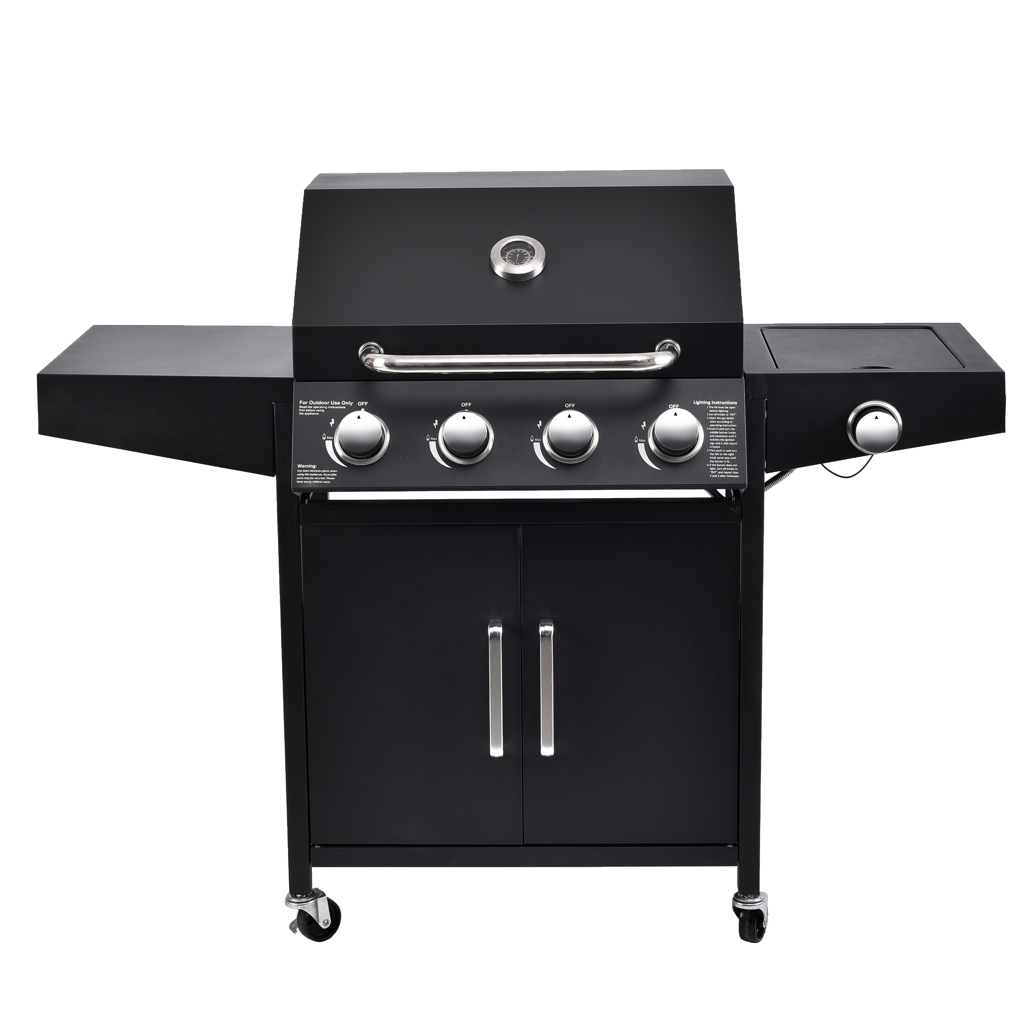 Backyard BBQ Smokeless Portable Outdoor BBQ Gas Grill Smoker with Temperature Control