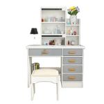 Simple Makeup Bedroom LED Mirror White Dressing Table Practical Multifunction