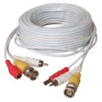 5-50 Meters Black/White Color CCTV Pre-made Siamese Video, Audio and Power Cable
