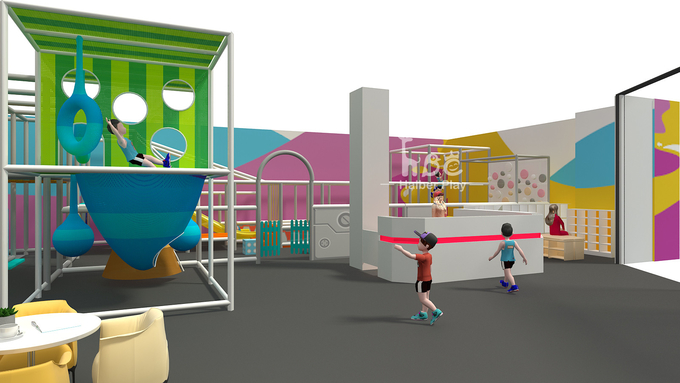 Kids Indoor Play Structure Mechanical Themed for Kindergarten School Amusement