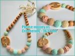 Baby sling necklace, baby bracelet, crochet bracelet, teething bracelet, crochet