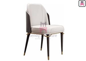 Wholesale Leather / Fabric Seat Wood Restaurant Chair Curved Backrest With Gold Hardware from china suppliers