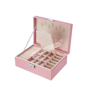 Wholesale Chic Leather Large Jewelry Box Packaging With Dividers For Rings Earrings from china suppliers