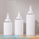 Shampoo Pump Bottle, Luxury Silver Cosmetic Packaging Face Cream Serum Essence