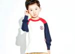 Cute Patched Kids Boys Clothes French Terry Sweatshirt Breathable Anti Wrinkle