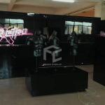 Powder coated Clothing Shop Display Furniture Dress Display Backdrop Stand With