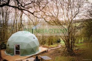 Wholesale Anti UV Glamping Dome Tent Heat Proof PVC Cover Hotel Facility White Transparent Cover from china suppliers