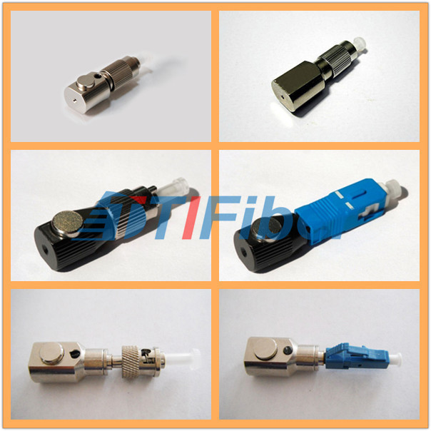 Round SC Bare Optical Fiber Adapter for Bare Fiber and Fiber Connector