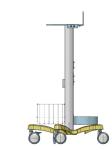 Hospital furniture mobile trolley hospital special with five wheels