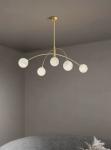 Postmodern Creative Fashion Brass Living Room Chandelier Simplicity Light Luxury
