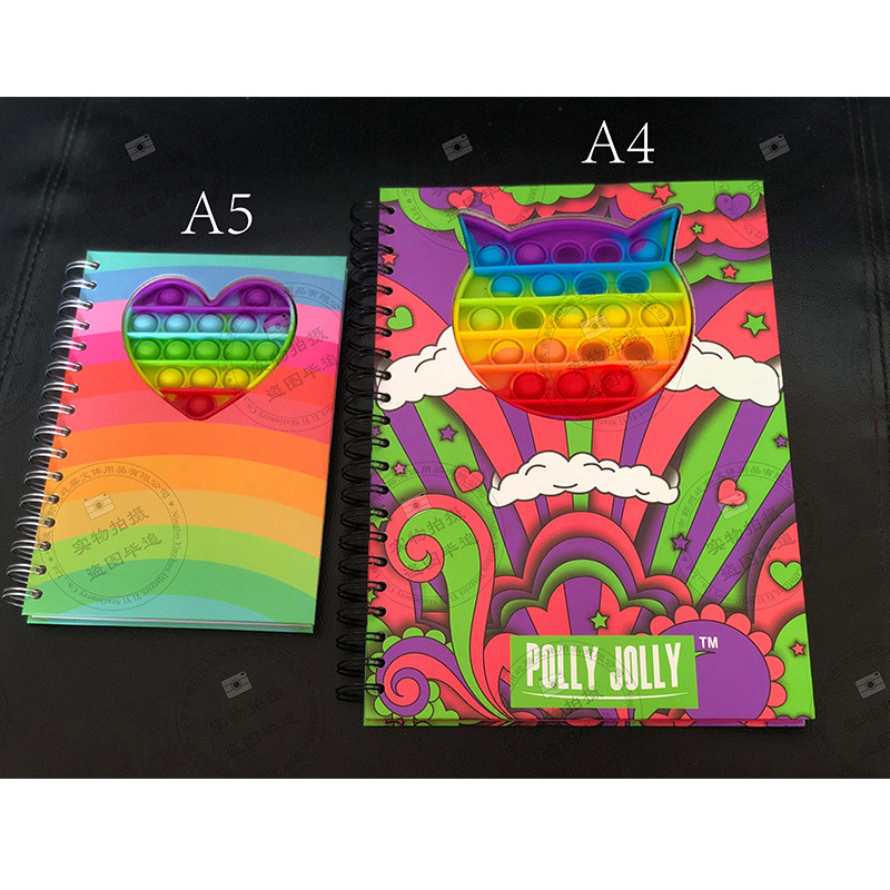 School Office Accessories Hard Cover Spiral Notebook with Durable Silicone Cover