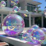 Colorful Giant Inflatable Mirror Ball Large Sealed Gold Silver Sphere Wedding