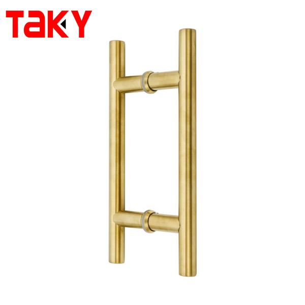 Factory direct sales sss shower glass door handle customized H-shaped glass door