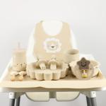 1Set 8 Pcs Silicone Baby Feeding Set Sustainable Pantone Color