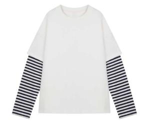 Wholesale Small Moq Clothing Manufacturers Men'S Double Sleeve Strip Long Sleeve T Shirt With 95% Cotton 5% Spandex from china suppliers