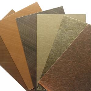 Wholesale 0.2mm-3mm ASTM AISI Color Stainless Steel Plate Mirror Gold Sheet Customized from china suppliers