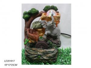 China Polyresin waterfall fountain with elephant with ball on sale