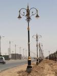 7M-10M Eureapean style steel landscape modern led street light with aluminum
