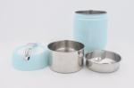 1L Custom logo vacuum lunch box with compartments stainless steel portable jar