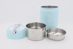 Wholesale 1L Custom logo vacuum lunch box with compartments stainless steel portable jar from china suppliers