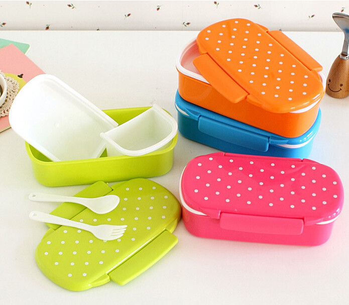 2 layer japanese lunch box plastic & red-green -yellow- lunch box & bins & square food carrier & lunch box for kid's