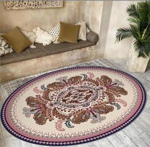 Wholesale Bohemian Style Ellipse Flower Crystal Velvet Floor Carpets For Sofa And Living Room from china suppliers