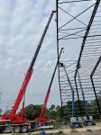 Long Lasting Metal Warehouse Construction , Sandwich Panel Prefab Self Storage