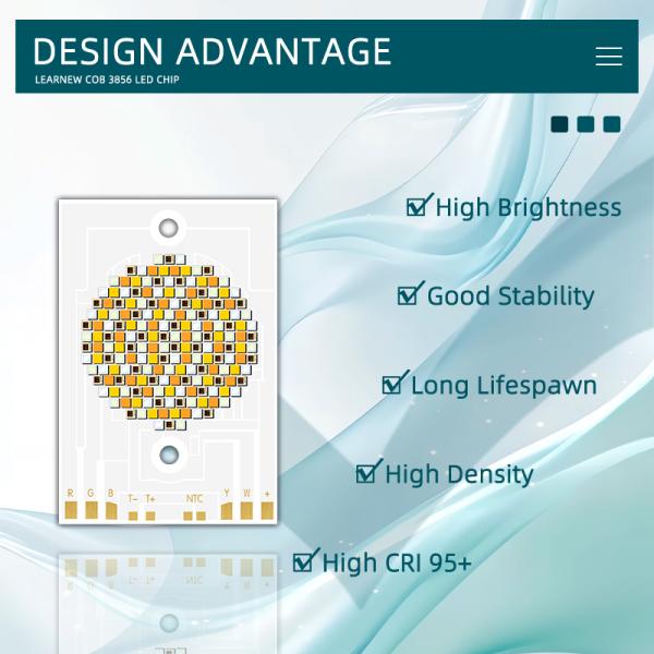 300W 36-39V Led 3856 Chip Led Diode Five Color Cob Led Chips Support OEM/ODM