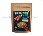 kraft paper pouch, paper doypack plastic, stand up pouch 120 x 160+40mm