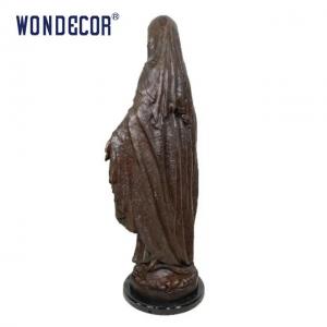 Wholesale Customized outdoor decoration, life-size Virgin Mary marble pedestal bronze statue from china suppliers