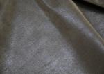 0.60 Mm Brown Flocking Leather PU + Polyester Composition For Clothing Fabric