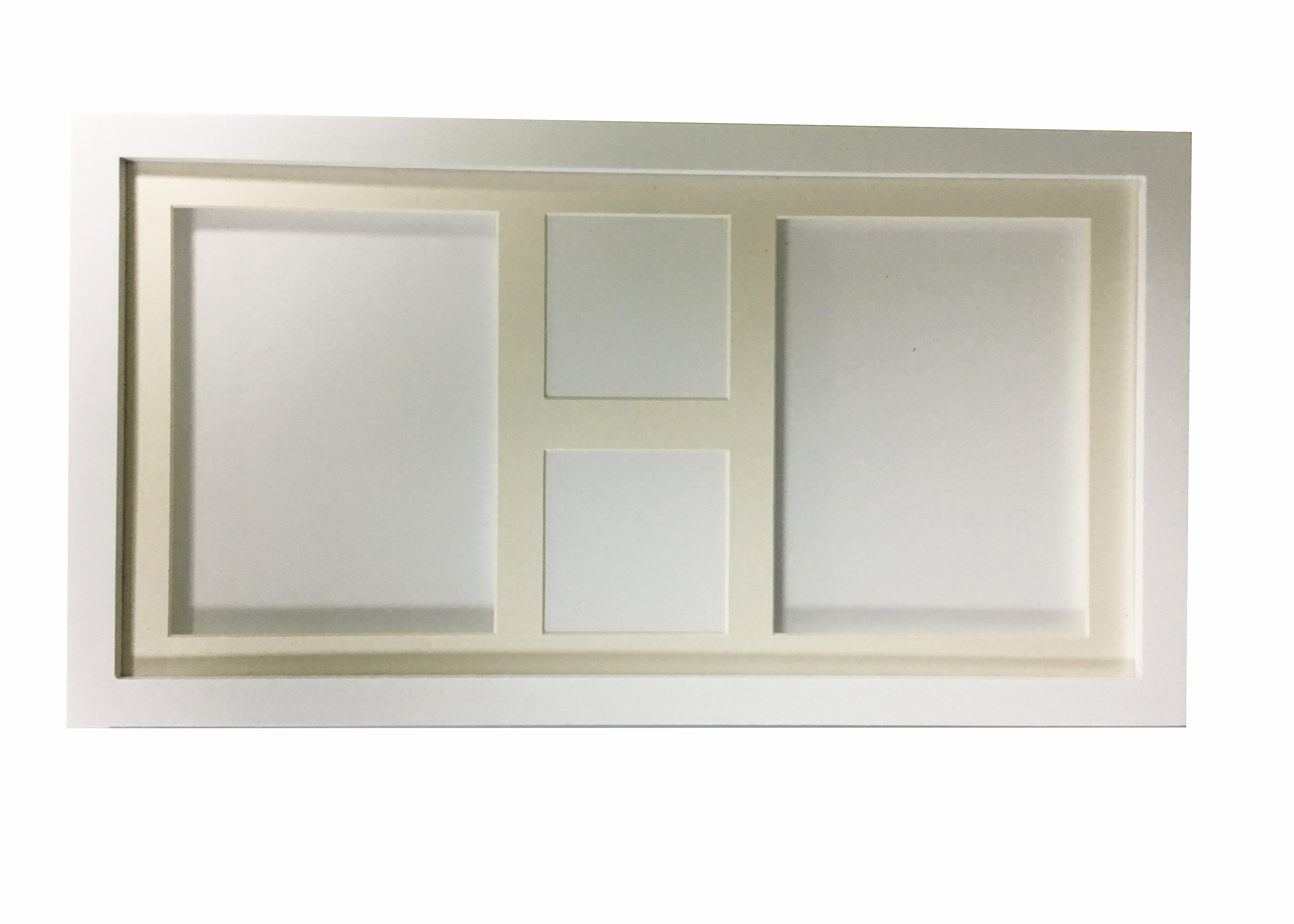 Acrylic Glass Baby'S First Year Picture Frame With Clay Handprint / Footprint Mold