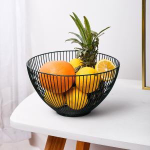 Wholesale Iron Art Luxury Gold Line Metal Fruit Basket Ideal For Party Vegetable Container from china suppliers
