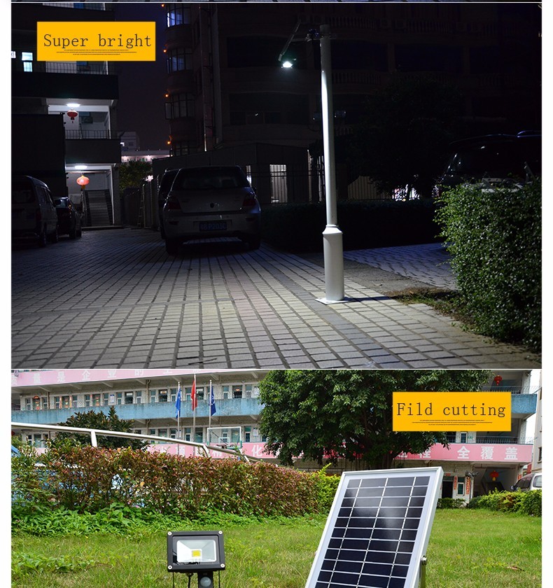 N500H 10 watt one led focus light solar power flood light led energy saving